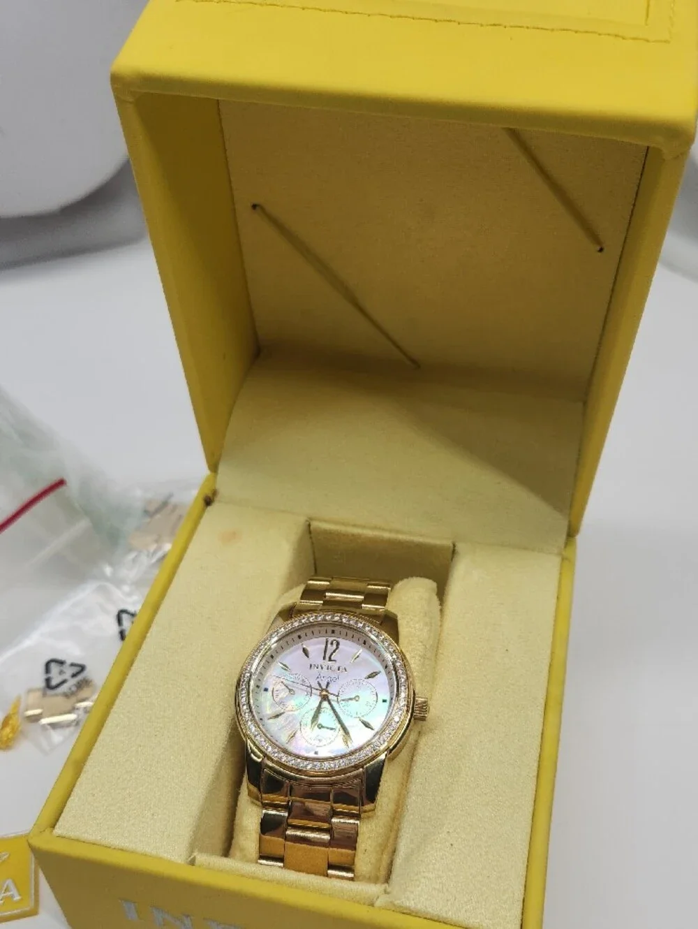 2018 Invicta Angel Women's Gold Watch with Mother-of-Pearl Dial 11772